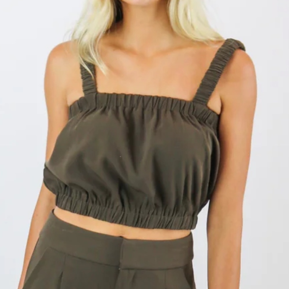 Brown Crop Top